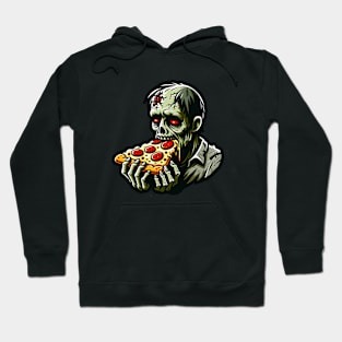 zombie eat pizza Hoodie